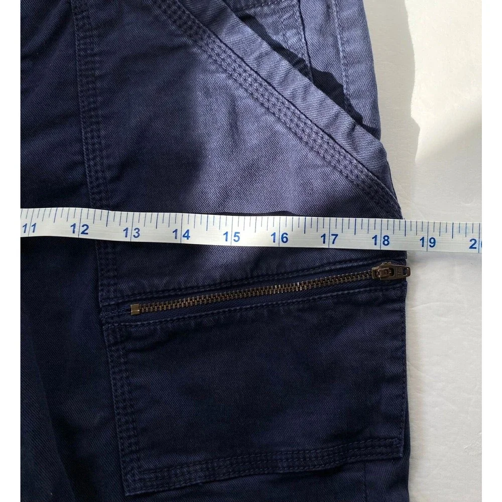 Joie Womens Park Skinny Pants 29 Navy Blue Utility Cargo Lyocell Blend Calf Zips - Picture 14 of 16